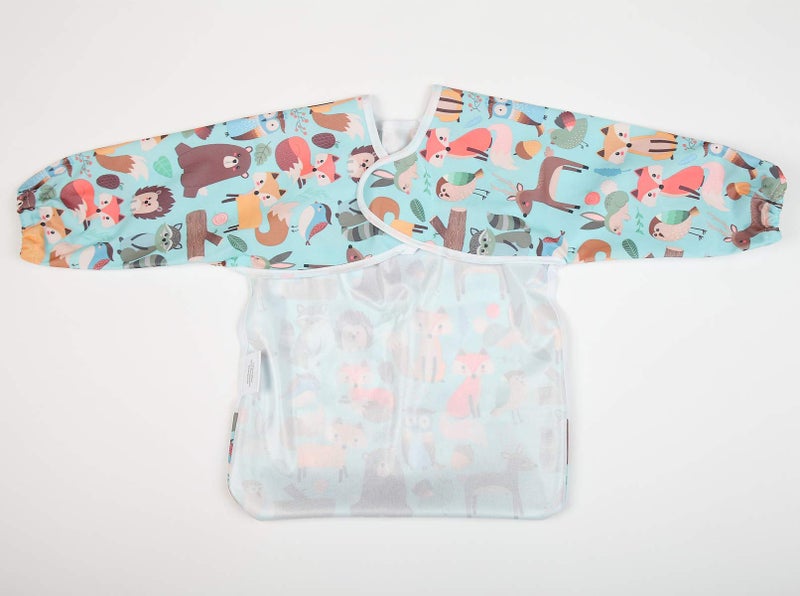 Sigzagor Baby Bib Long Sleeved Shirt With Pocket 1-3 years old Toddler Kids (Animal Forest) - Image 3